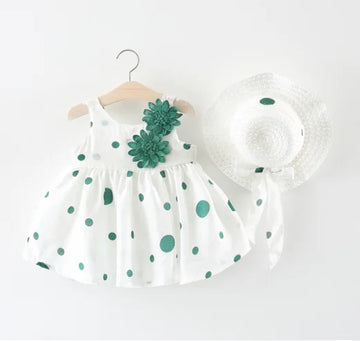 2Pcs Baby Girls Summer Casual Dress Set