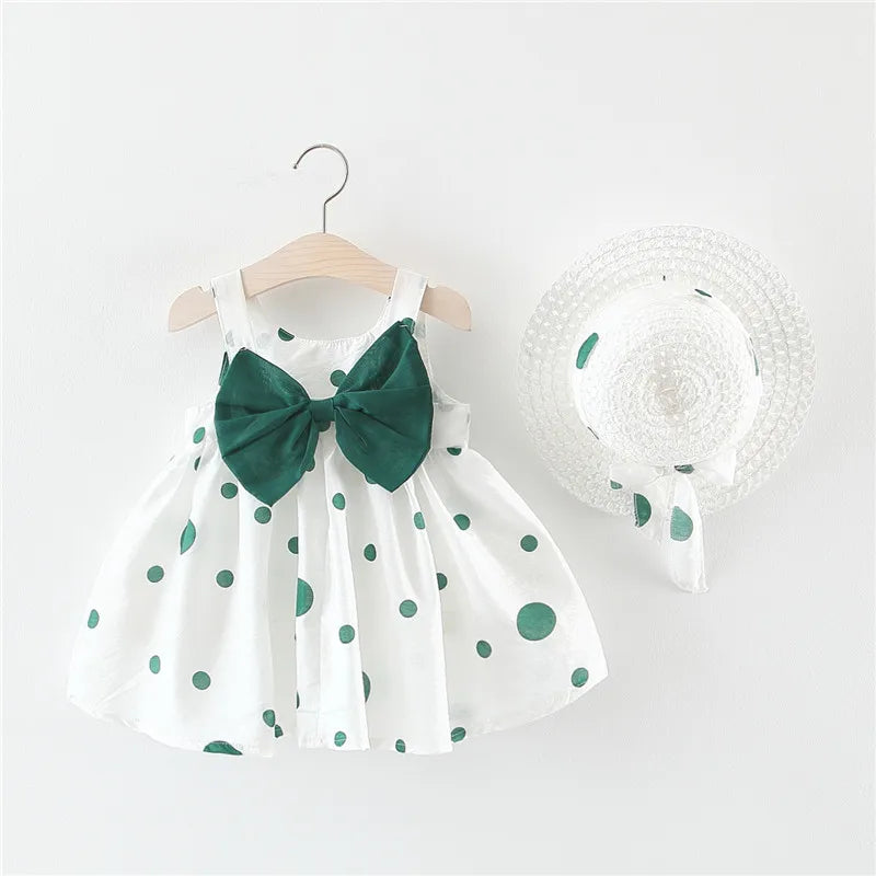 2Pcs Baby Girls Summer Casual Dress Set