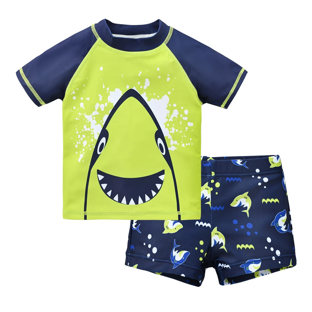 Boys' 2-piece quick-drying swimsuit and trunks set