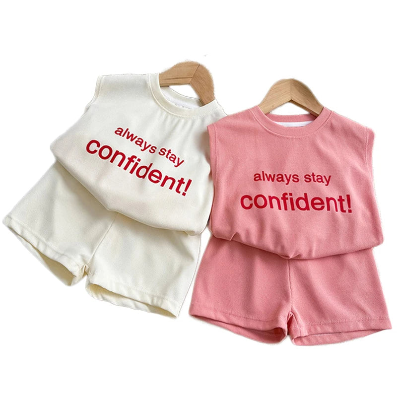 Baby Sports Sleeveless T-shirt Set