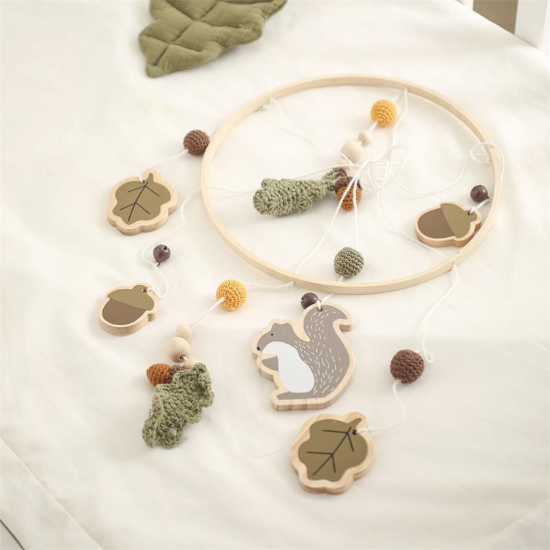 Squirrel Crochet Pine Cone Bed Bell