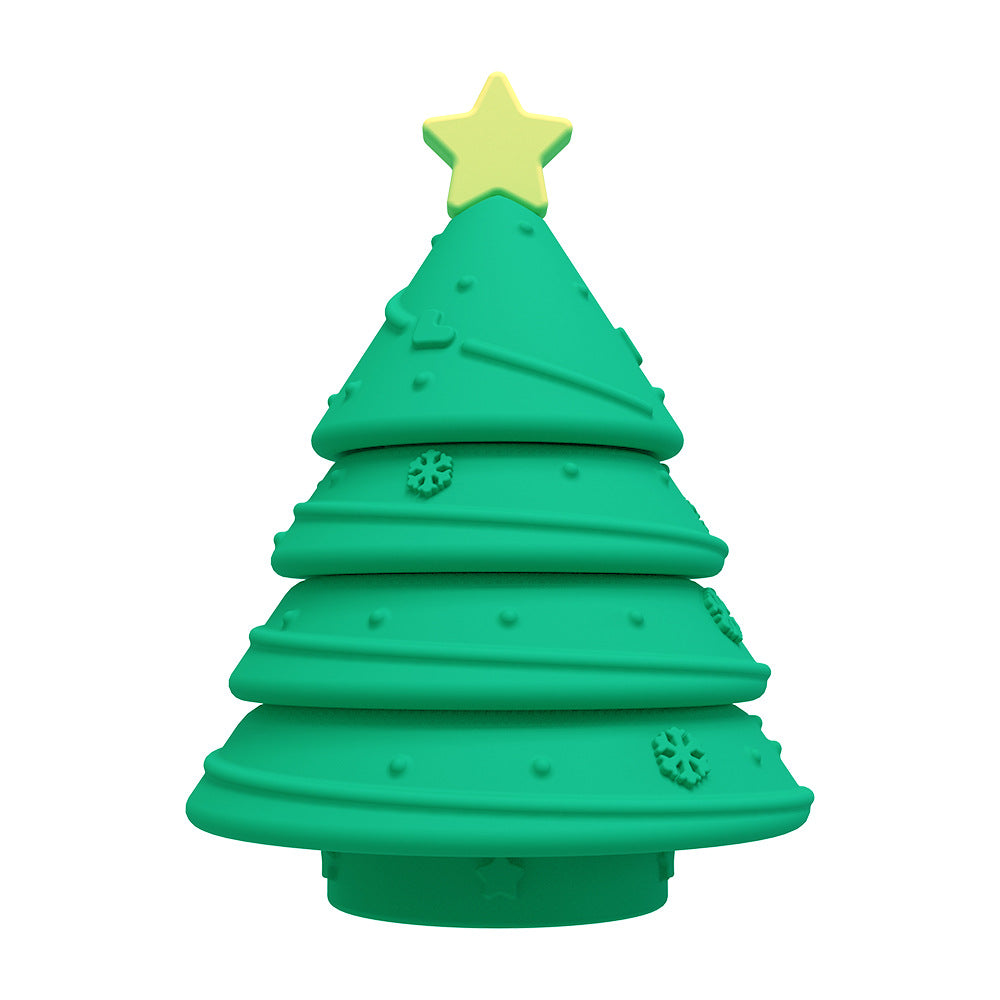 Food Grade Silicone Christmas Tree Stackable Early Learning Educational Toys