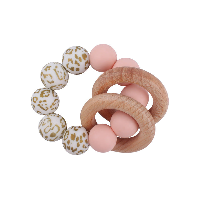 Silicone Leopard Bead Teether Bracelet