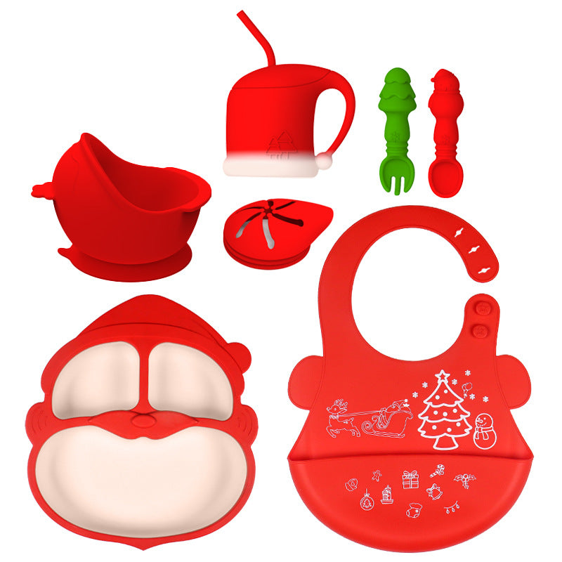 Christmas Silicone Baby Feeding Set