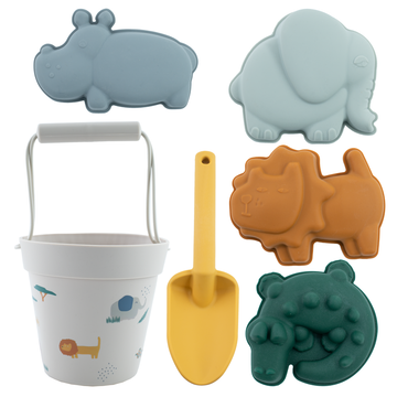 Food grade silicone beach bucket toy sets - siliconebabyessential.com