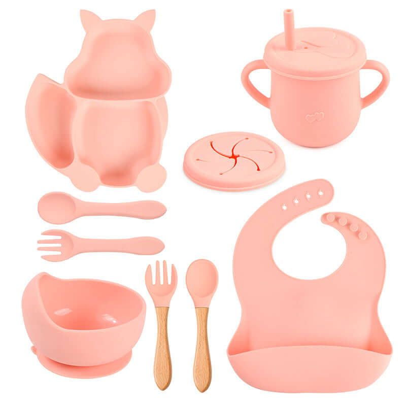 Food grade silicone squirrel suction feeding set - siliconebabyessential.com