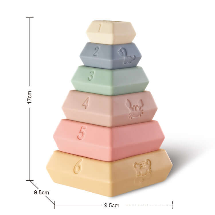 Food Grade Silicone educational Stacker - siliconebabyessential.com