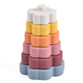 Food Grade Silicone stackable toy set- Flowers - siliconebabyessential.com