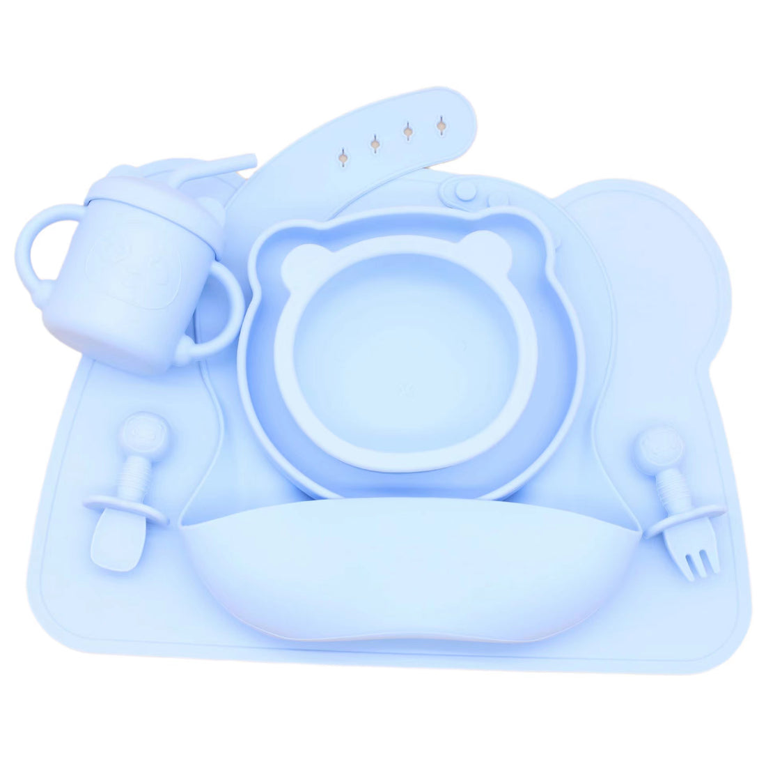 9-Piece Silicone Bear Suction Feeding Set