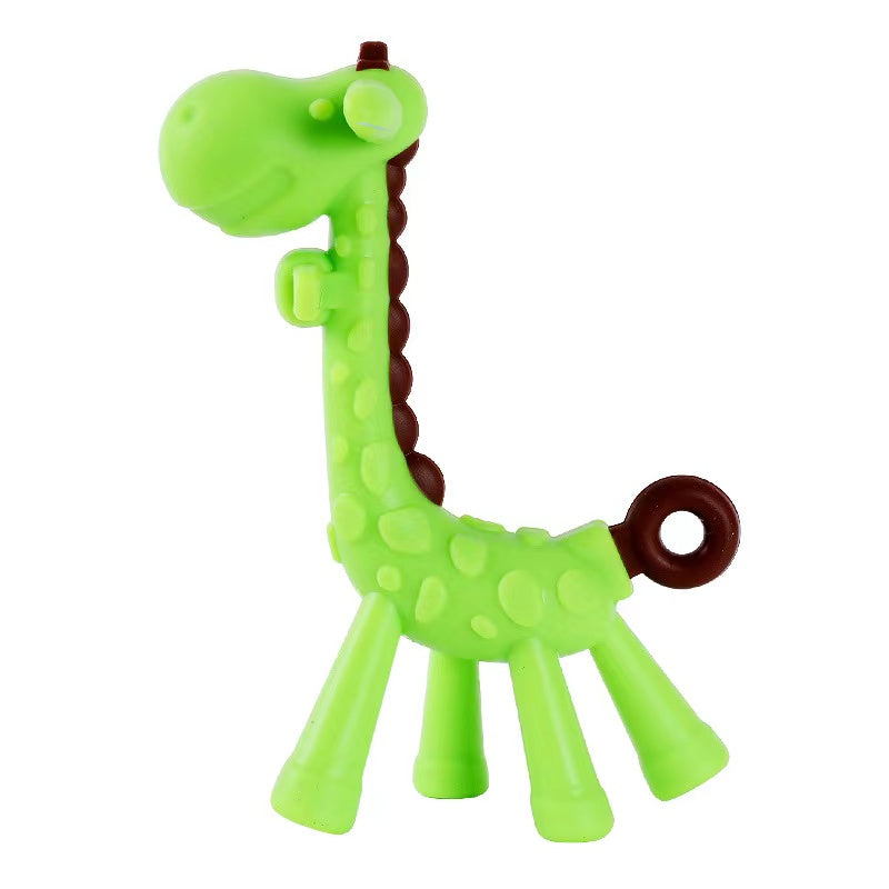 Silicone Giraffe Teether baby soother toy - siliconebabyessential.com