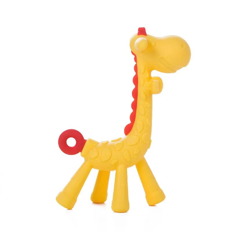 Silicone Giraffe Teether baby soother toy - siliconebabyessential.com