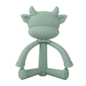 Silicone Cow Teether baby soother toy - siliconebabyessential.com