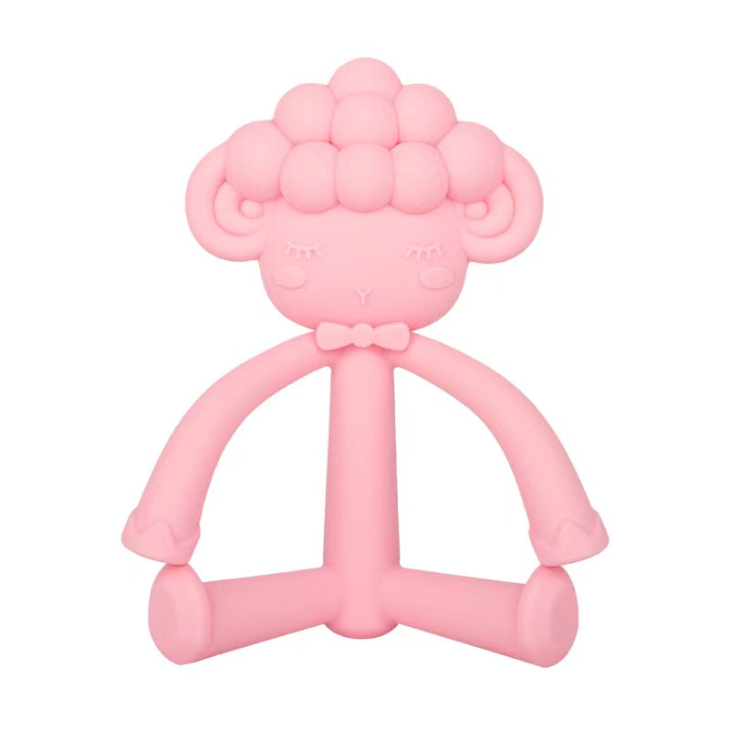 Silicone Sheep Teether baby soother toy - siliconebabyessential.com