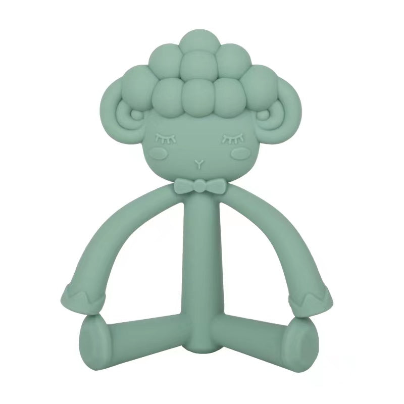 Silicone Sheep Teether baby soother toy - siliconebabyessential.com