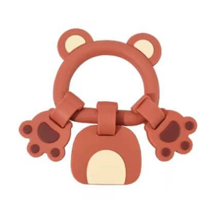 3PCS Silicone Teether Rattle - siliconebabyessential.com