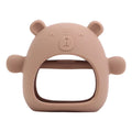 Silicone Bear Teether Glove baby soother toy - siliconebabyessential.com