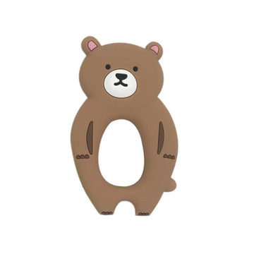 Silicone Bear teether newborn soother toy - siliconebabyessential.com