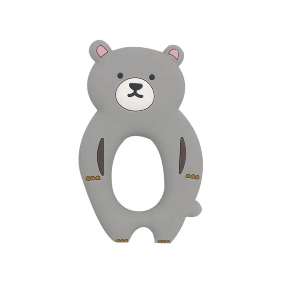 Silicone Bear teether newborn soother toy - siliconebabyessential.com