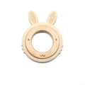 Silicone Bunny Teether Ring baby soother toy - siliconebabyessential.com