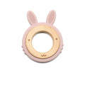 Silicone Bunny Teether Ring baby soother toy - siliconebabyessential.com