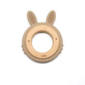 Silicone Bunny Teether Ring baby soother toy - siliconebabyessential.com