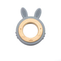 Silicone Bunny Teether Ring baby soother toy - siliconebabyessential.com