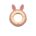 Silicone Bunny Teether Ring baby soother toy - siliconebabyessential.com