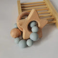 Silicone Beads Star beechwood teether - siliconebabyessential.com