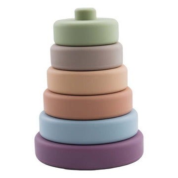 Food Grade Silicone Round Stackable Toy - siliconebabyessential.com