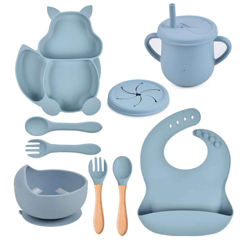 Food grade silicone squirrel suction feeding set - siliconebabyessential.com