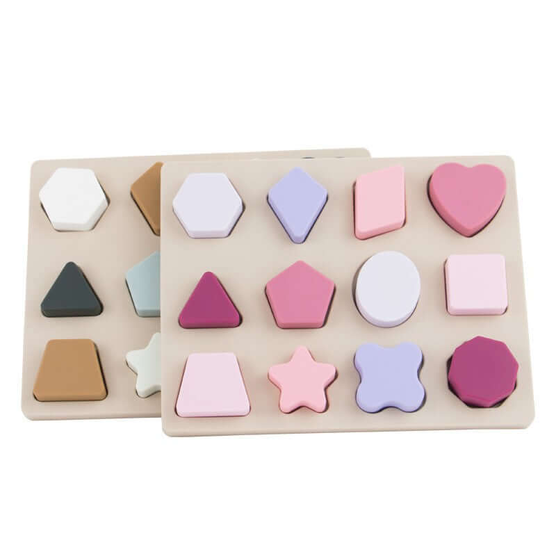 Food Grade Silicone educational Set- Geometric 12pcs - siliconebabyessential.com