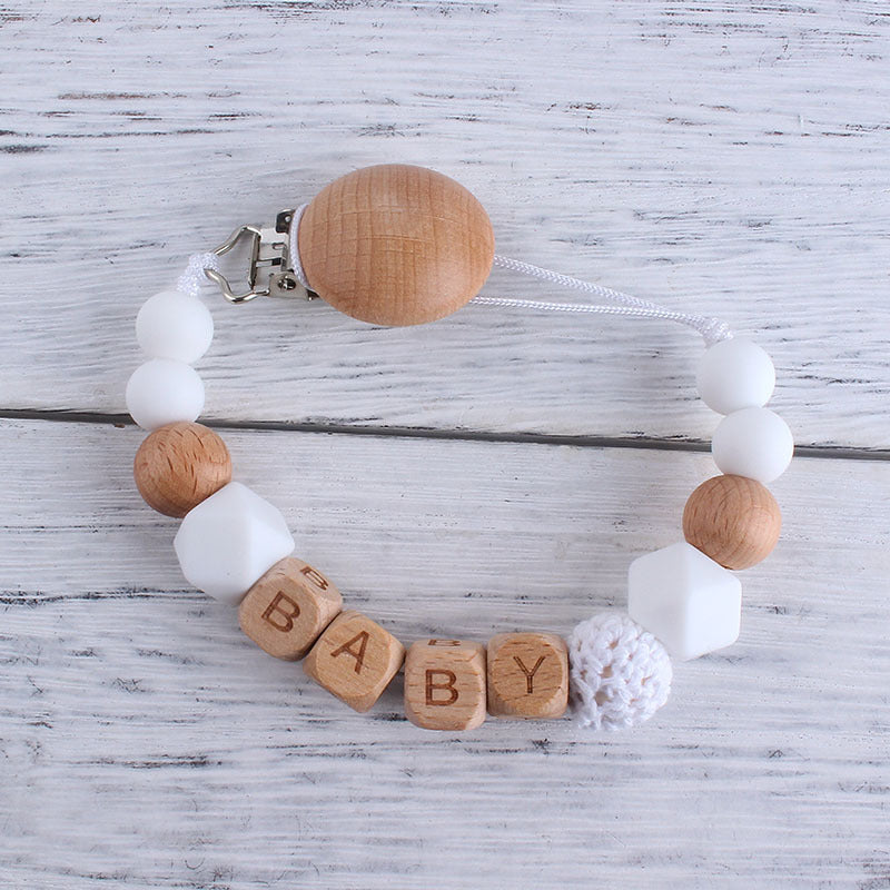 Silicone Beads Baby Dummy Chain - siliconebabyessential.com