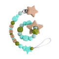 Star Teether Ring Dummy Chain Set - siliconebabyessential.com