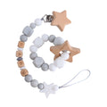 Star Teether Ring Dummy Chain Set - siliconebabyessential.com