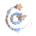 Star Teether Ring Dummy Chain Set - siliconebabyessential.com