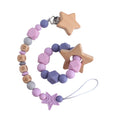 Star Teether Ring Dummy Chain Set - siliconebabyessential.com