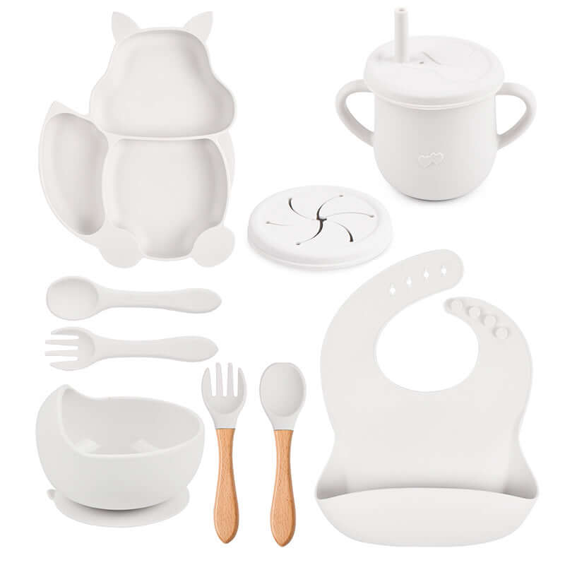 Food grade silicone squirrel suction feeding set - siliconebabyessential.com