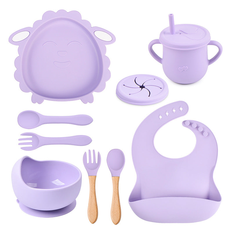 Silicone Sheep Suction Feeding Set - siliconebabyessential.com