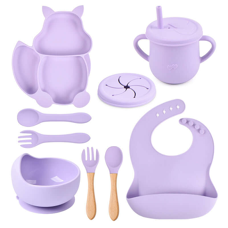 Food grade silicone squirrel suction feeding set - siliconebabyessential.com