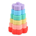 Food Grade Silicone stackable toy set- Flowers - siliconebabyessential.com