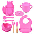 Food grade silicone squirrel suction feeding set - siliconebabyessential.com