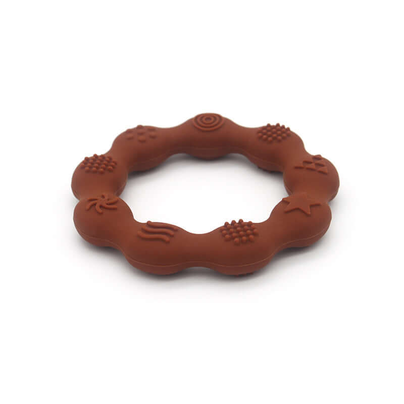 Food Grade Silicone flower ring Teether - siliconebabyessential.com