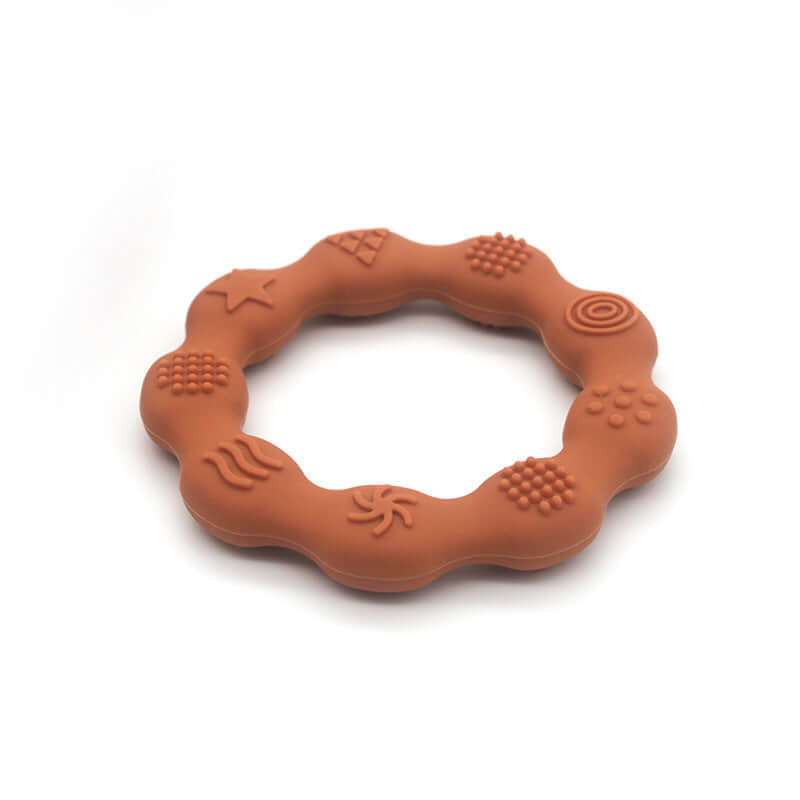 Food Grade Silicone flower ring Teether - siliconebabyessential.com