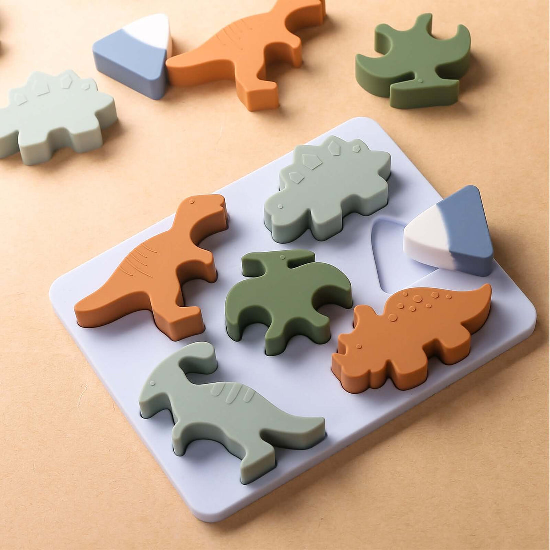 Dinosaur Silicone Grab Board Puzzle