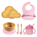 Silicone Cloud Bamboo Suction Feeding Set - siliconebabyessential.com