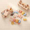 Wooden Pairing Intelligence Car Toy Set - siliconebabyessential.com