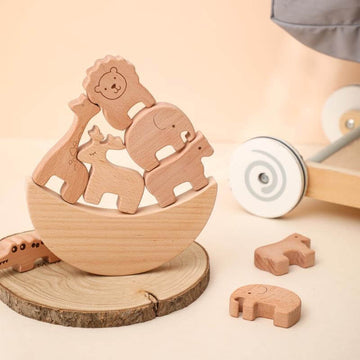 Beech wood Animal Stackers Educational Toy