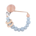 Wooden Ring Dummy Chain baby soother toy - siliconebabyessential.com