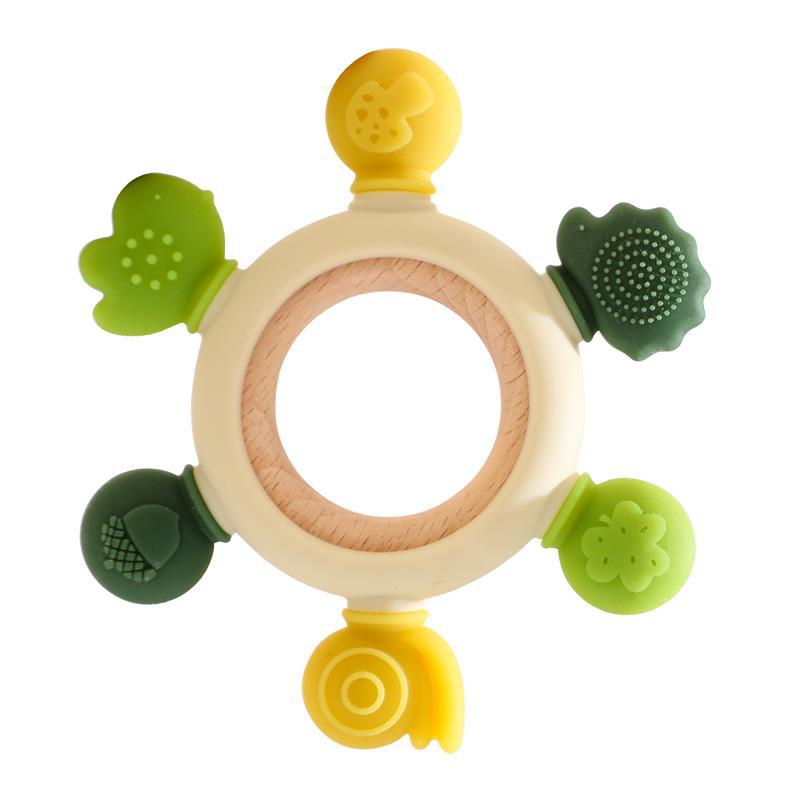 Silicone Wooden Rudder Teether - siliconebabyessential.com