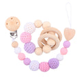 Silicone Teether Ring & Dummy Chain Set - siliconebabyessential.com